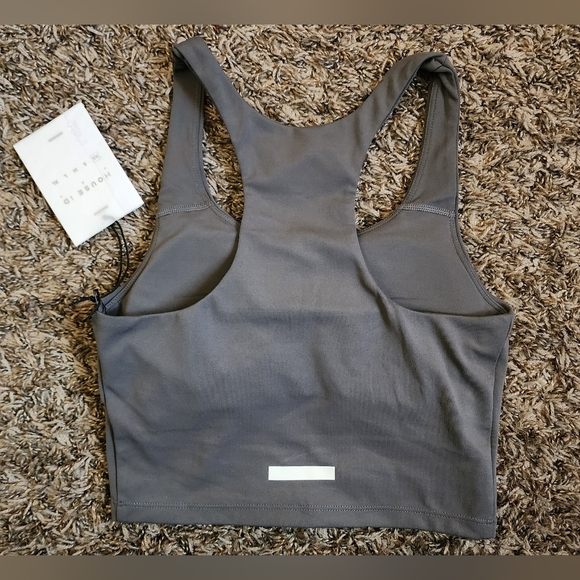 NWT House iD Dark Grey Cropped Sports Bra Tank XS - Picture 5 of 5
